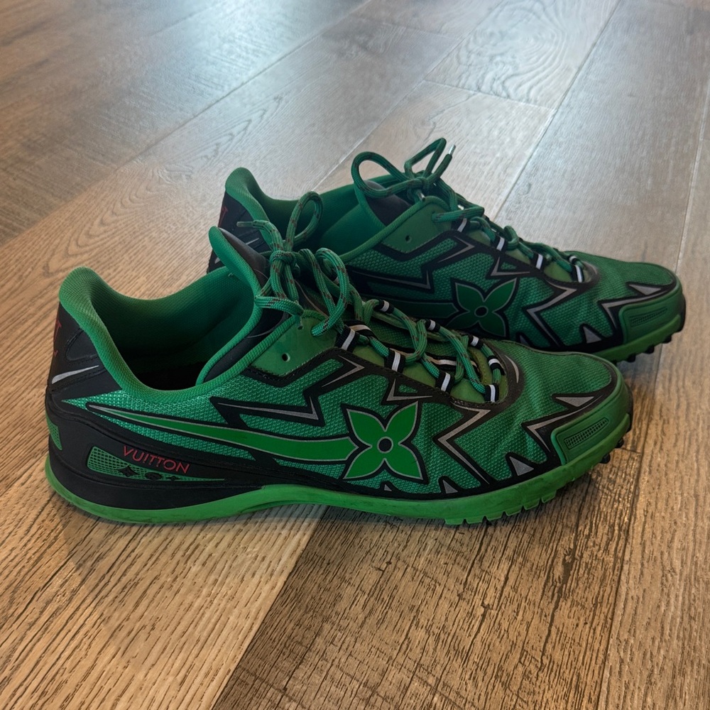 Louis Vuitton Green Athletic Sneakers - Picture 2 of 4